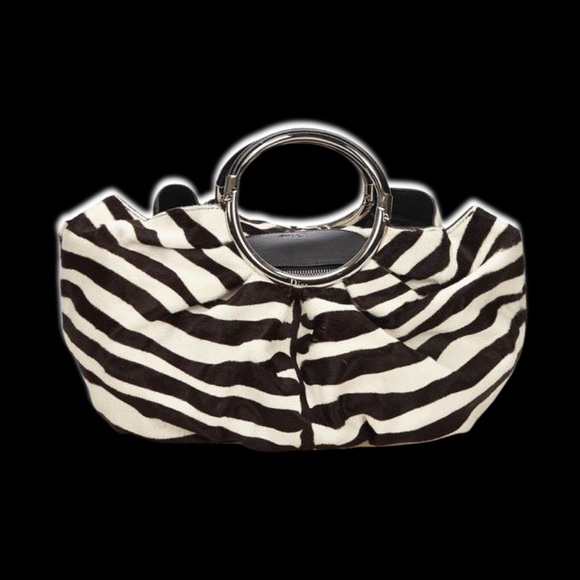Christian Dior Soft Babe Calf Hair Zebra Animal Vintage JazzClub Collection Bag - Picture 9 of 16